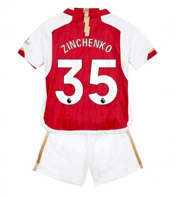 Arsenal Oleksandr Zinchenko #35 Hemmakläder Barn 2023-24 Kortärmad (+ Korta byxor)